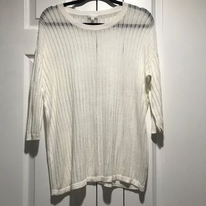 Wilfred Sheer Knit 3/4 Sleeve Sweater